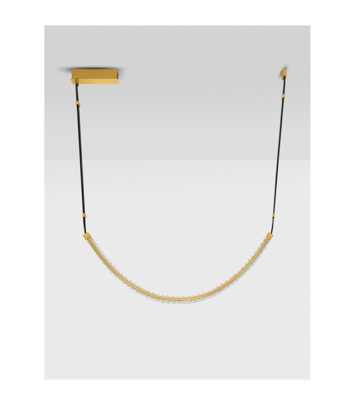 Lazura Integrated LED Pendant Ceiling Light Gold Black Triac Dimmable LED 37W 2220lm 3000K-3
