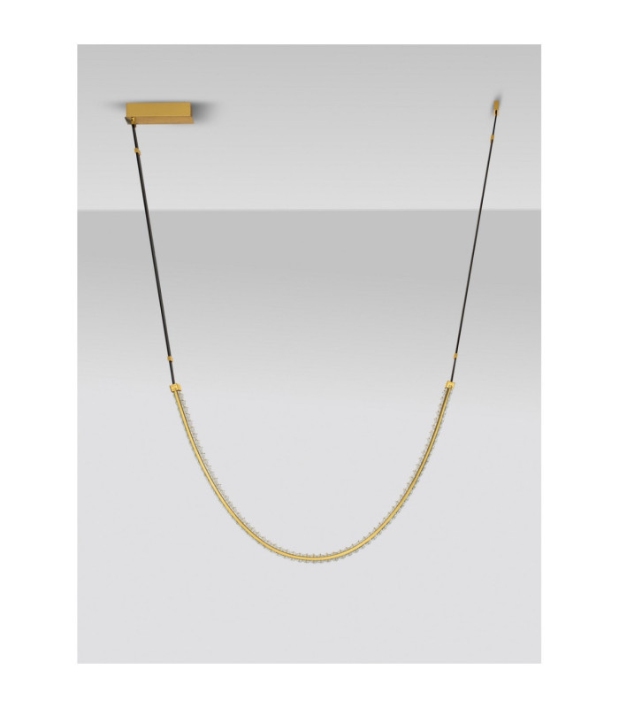Lazura Integrated LED Pendant Ceiling Light Gold Black Triac Dimmable LED 56W 3360lm 3000K-3