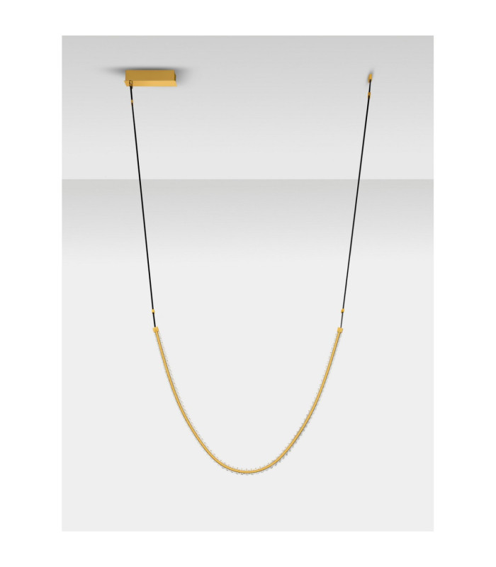 Lazura Integrated LED Pendant Ceiling Light Gold Black Triac Dimmable LED 62W 3720lm 3000K-3