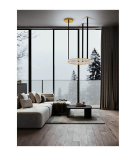 Lazura Integrated LED Pendant Ceiling Light Gold Black Triac Dimmable LED 74W 5180lm 3000K-2