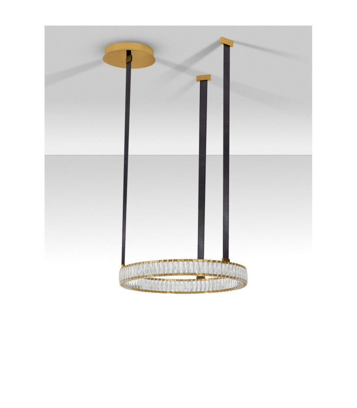 Lazura Integrated LED Pendant Ceiling Light Gold Black Triac Dimmable LED 74W 5180lm 3000K-3