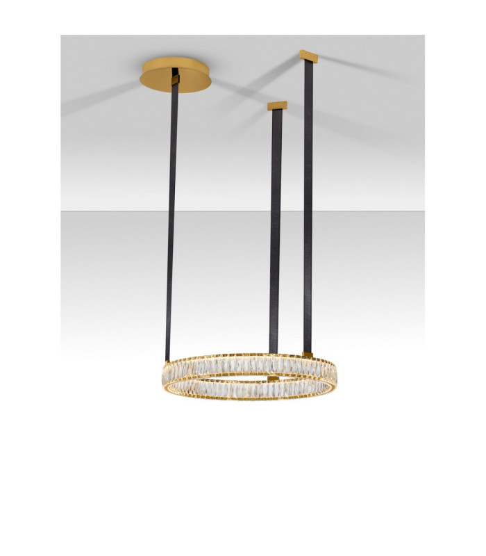 Lazura Integrated LED Pendant Ceiling Light Gold Black Triac Dimmable LED 74W 5180lm 3000K-4
