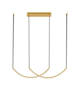 Lazura Integrated LED Pendant Ceiling Light Gold Black Triac Dimmable LED 65W 3900lm 3000K-1