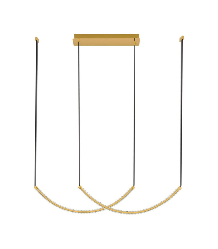 Lazura Integrated LED Pendant Ceiling Light Gold Black Triac Dimmable LED 65W 3900lm 3000K-1