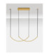 Lazura Integrated LED Pendant Ceiling Light Gold Black Triac Dimmable LED 65W 3900lm 3000K-3
