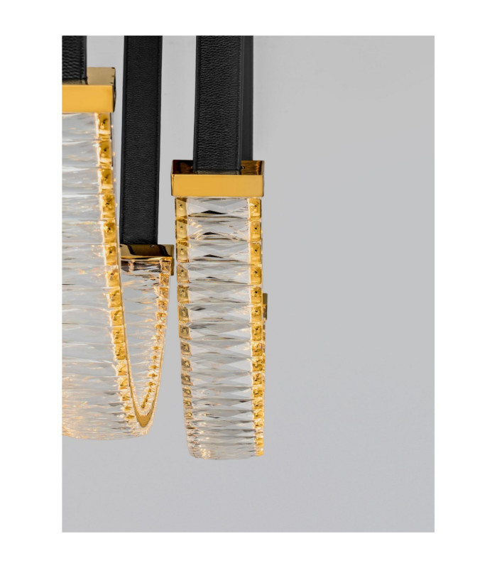 Lazura Integrated LED Pendant Ceiling Light Gold Black Triac Dimmable LED 65W 3900lm 3000K-5