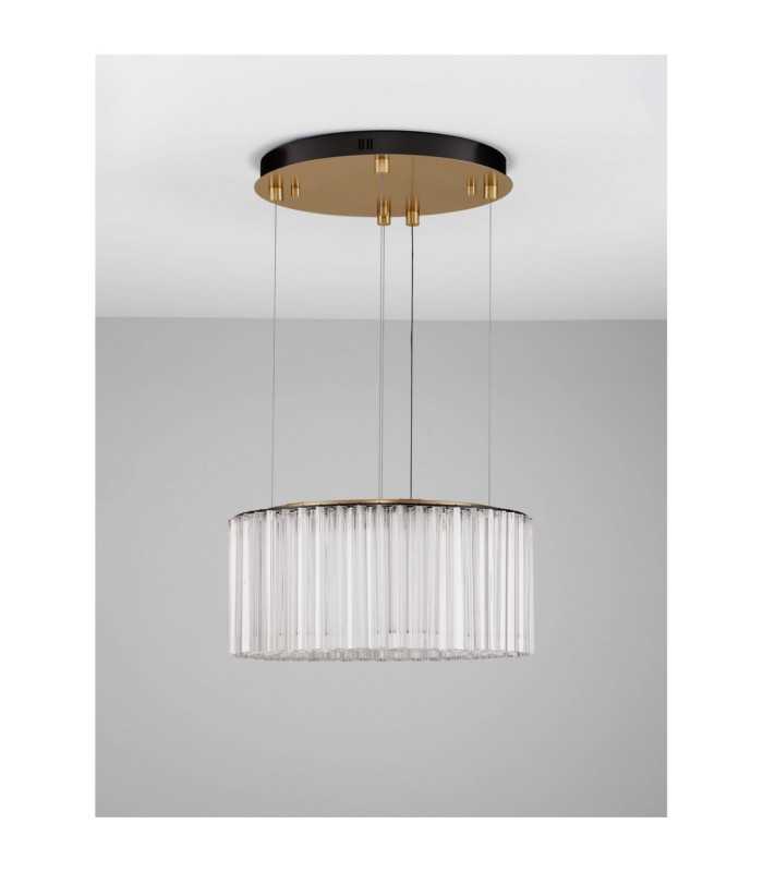 Nol Pendant Ceiling Light Antique Brass Triac Dimmable LED 49W 3185lm 3000K-3