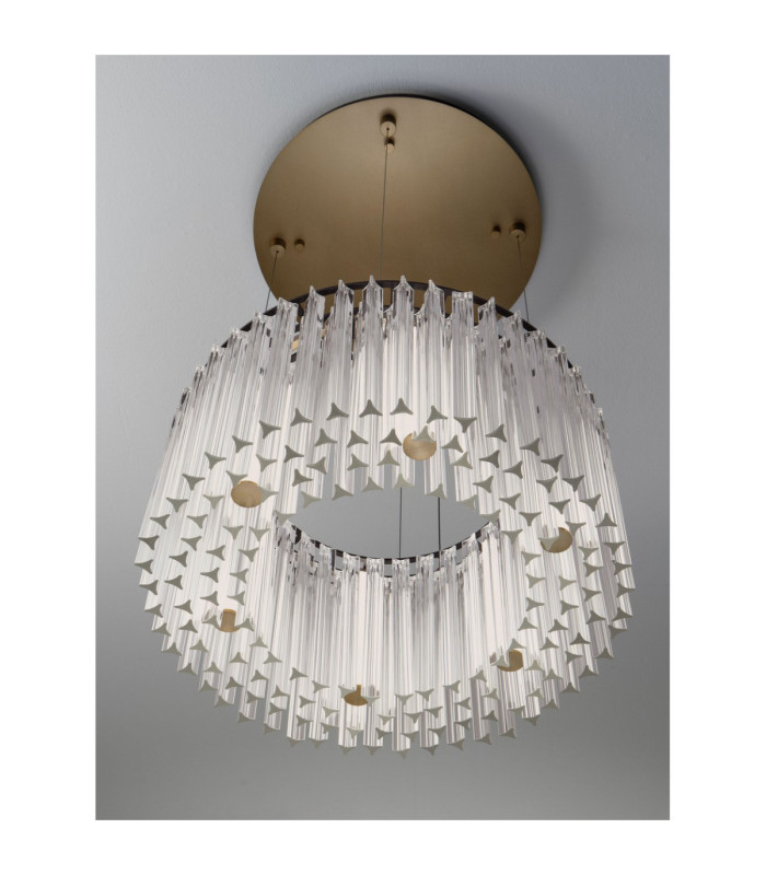 Nol Pendant Ceiling Light Antique Brass Triac Dimmable LED 49W 3185lm 3000K-5