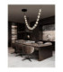Ifos Pendant Ceiling Light Sandy Black Chrome Triac Dimmable LED 71W 5044lm 3000K-2
