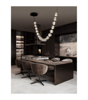 Ifos Pendant Ceiling Light Sandy Black Chrome Triac Dimmable LED 71W 5044lm 3000K-2