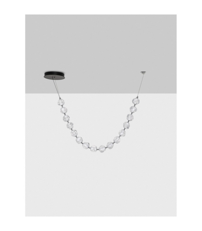 Ifos Pendant Ceiling Light Sandy Black Chrome Triac Dimmable LED 71W 5044lm 3000K-3