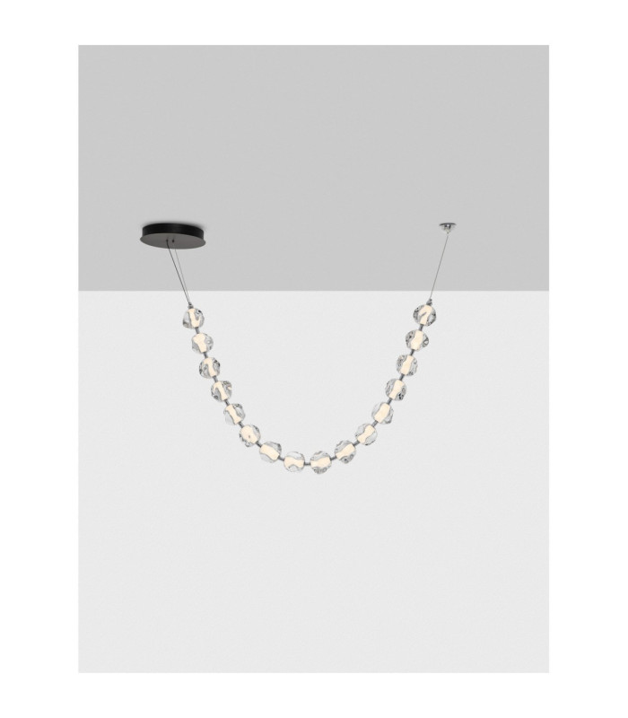 Ifos Pendant Ceiling Light Sandy Black Chrome Triac Dimmable LED 71W 5044lm 3000K-4
