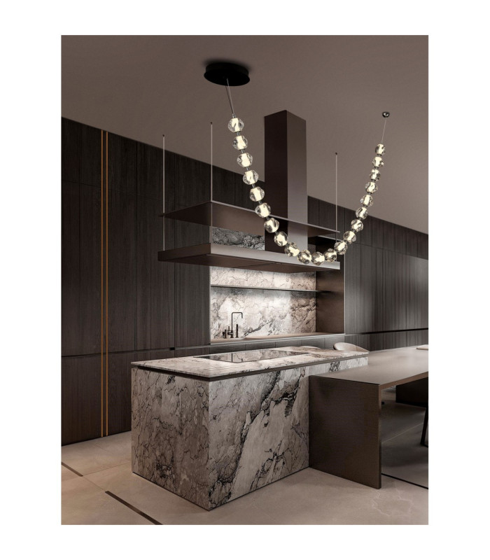 Ifos Pendant Ceiling Light Sandy Black Chrome Triac Dimmable LED 91W 6659lm 3000K-2