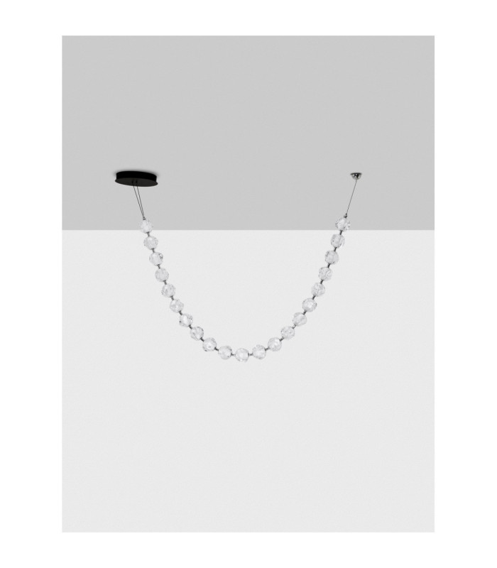 Ifos Pendant Ceiling Light Sandy Black Chrome Triac Dimmable LED 91W 6659lm 3000K-3