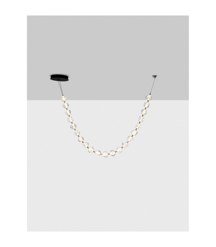 Ifos Pendant Ceiling Light Sandy Black Chrome Triac Dimmable LED 91W 6659lm 3000K-4