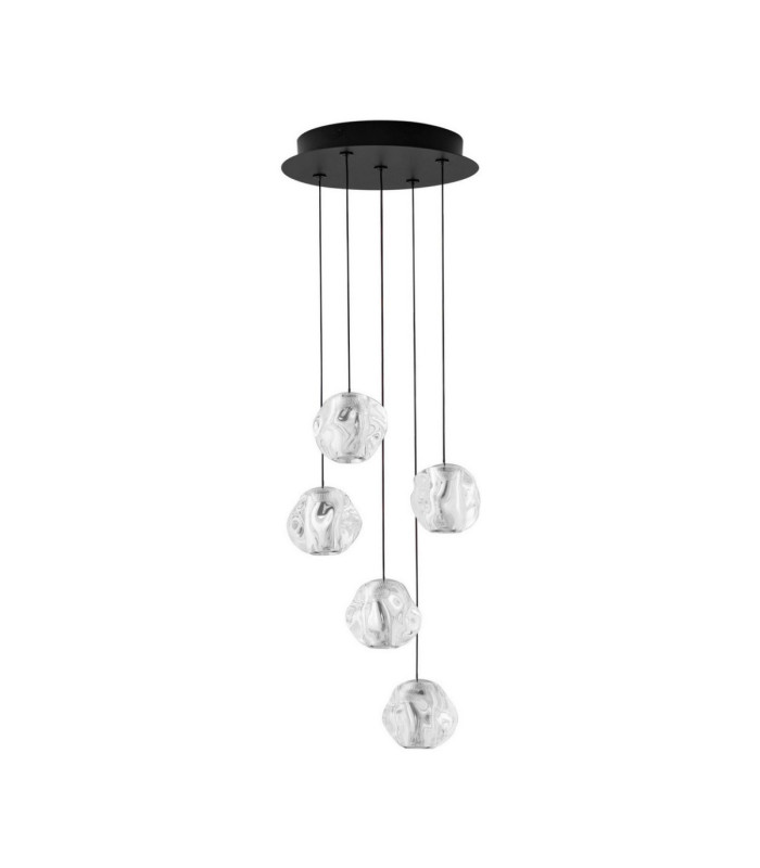 Ifos Cluster Pendant Ceiling Light Sandy Black Chrome Triac Dimmable LED 25W 1301lm 3000K-1