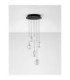 Ifos Cluster Pendant Ceiling Light Sandy Black Chrome Triac Dimmable LED 25W 1301lm 3000K-3