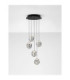 Ifos Cluster Pendant Ceiling Light Sandy Black Chrome Triac Dimmable LED 25W 1301lm 3000K-4