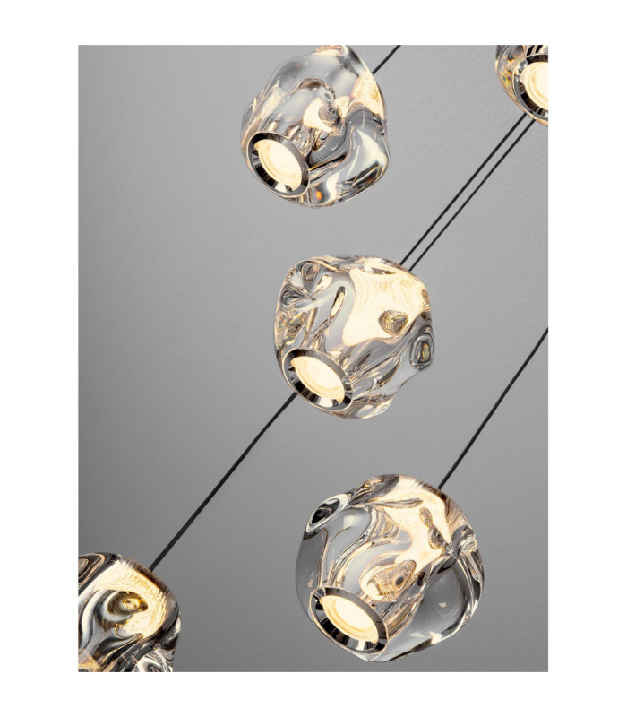 Ifos Cluster Pendant Ceiling Light Sandy Black Chrome Triac Dimmable LED 25W 1301lm 3000K-5