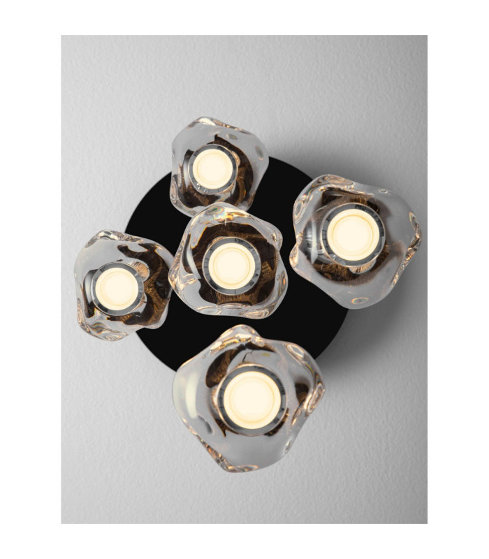 Ifos Cluster Pendant Ceiling Light Sandy Black Chrome Triac Dimmable LED 25W 1301lm 3000K-6
