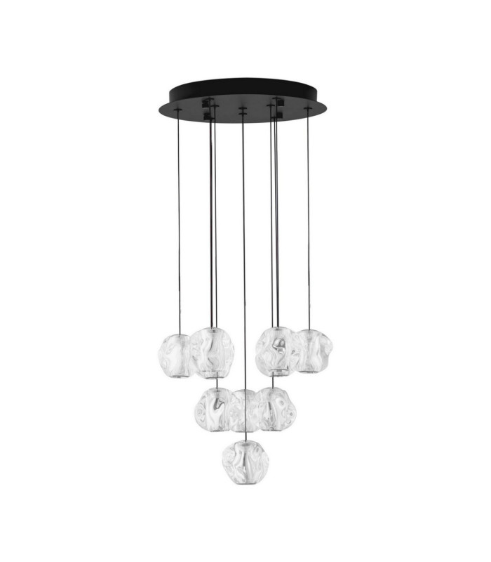 Ifos Cluster Pendant Ceiling Light Sandy Black Chrome Triac Dimmable LED 48W 2540lm 3000K-1