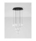 Ifos Cluster Pendant Ceiling Light Sandy Black Chrome Triac Dimmable LED 48W 2540lm 3000K-4