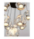 Ifos Cluster Pendant Ceiling Light Sandy Black Chrome Triac Dimmable LED 48W 2540lm 3000K-8