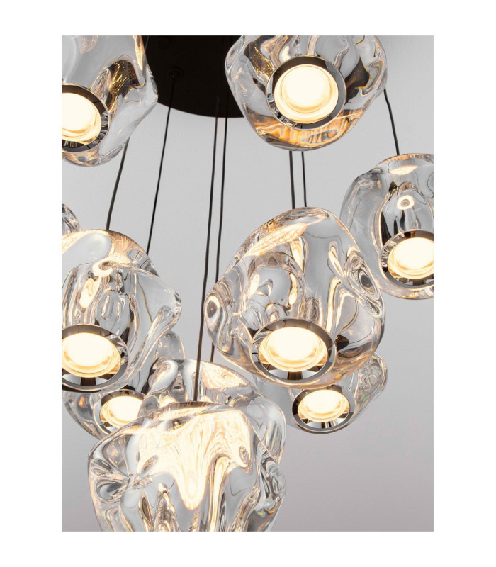 Ifos Cluster Pendant Ceiling Light Sandy Black Chrome Triac Dimmable LED 48W 2540lm 3000K-8