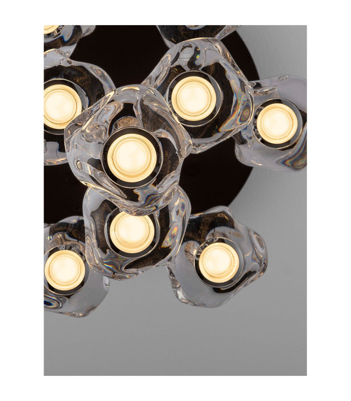 Ifos Cluster Pendant Ceiling Light Sandy Black Chrome Triac Dimmable LED 48W 2540lm 3000K-9