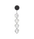 Ifos Slim Pendant Ceiling Light Sandy Black Chrome LED 17W 1100lm 3000K-1