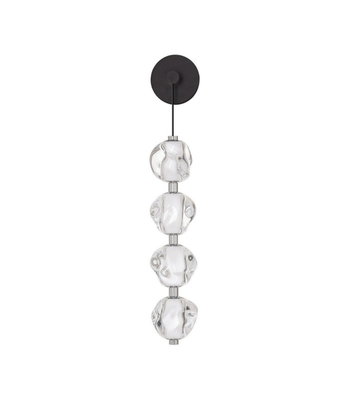 Ifos Slim Pendant Ceiling Light Sandy Black Chrome LED 17W 1100lm 3000K-1