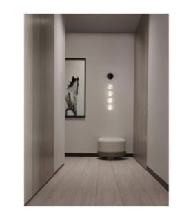 Ifos Slim Pendant Ceiling Light Sandy Black Chrome LED 17W 1100lm 3000K-2