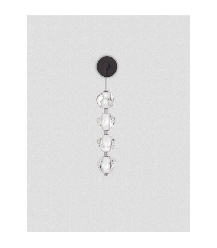 Ifos Slim Pendant Ceiling Light Sandy Black Chrome LED 17W 1100lm 3000K-3