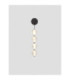 Ifos Slim Pendant Ceiling Light Sandy Black Chrome LED 17W 1100lm 3000K-4