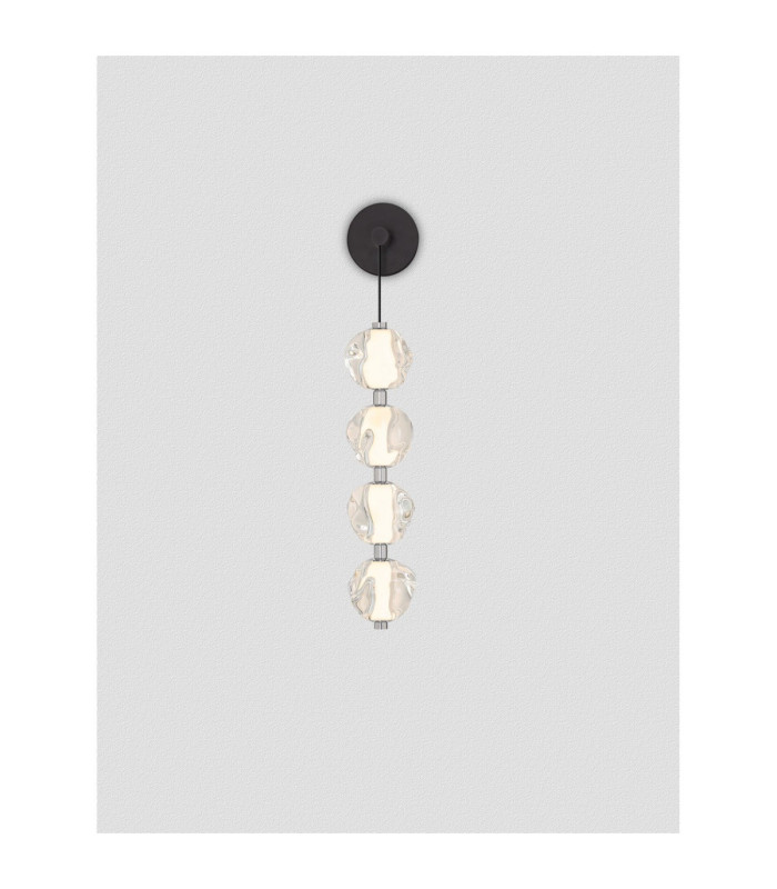 Ifos Slim Pendant Ceiling Light Sandy Black Chrome LED 17W 1100lm 3000K-4