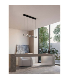 Ifos Bar Pendant Ceiling Light Sandy Black Chrome Triac Dimmable LED 25W 1340lm 3000K-2