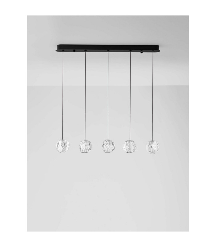 Ifos Bar Pendant Ceiling Light Sandy Black Chrome Triac Dimmable LED 25W 1340lm 3000K-3