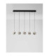 Ifos Bar Pendant Ceiling Light Sandy Black Chrome Triac Dimmable LED 25W 1340lm 3000K-4