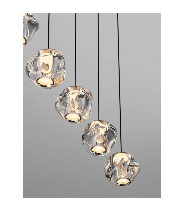 Ifos Bar Pendant Ceiling Light Sandy Black Chrome Triac Dimmable LED 25W 1340lm 3000K-5