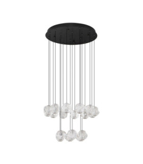 Ifos Cluster Pendant Ceiling Light Sandy Black Chrome Triac Dimmable LED 87W 5057lm 3000K-1