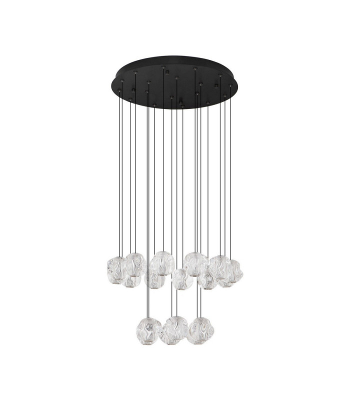Ifos Cluster Pendant Ceiling Light Sandy Black Chrome Triac Dimmable LED 87W 5057lm 3000K-1