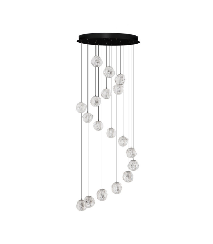 Ifos Cluster Pendant Ceiling Light Sandy Black Chrome Triac Dimmable LED 87W 5057lm 3000K-3