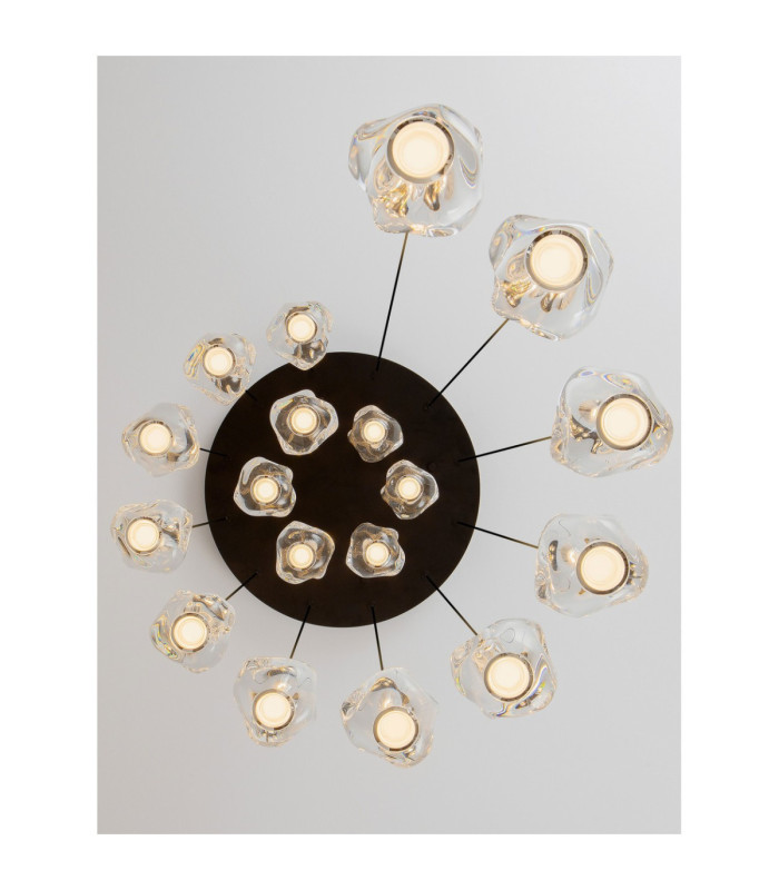 Ifos Cluster Pendant Ceiling Light Sandy Black Chrome Triac Dimmable LED 87W 5057lm 3000K-5