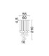 Ifos Cluster Pendant Ceiling Light Sandy Black Chrome Triac Dimmable LED 87W 5057lm 3000K-7