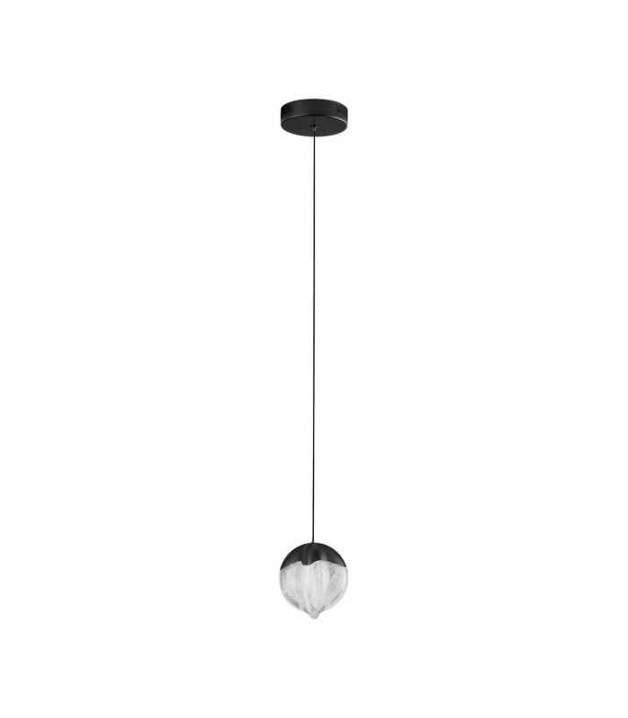 Alicia Slim Pendant Ceiling Light Sandy Black Chrome Triac Dimmable LED 5W 315lm 3000K-1