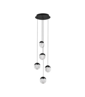 Alicia Cluster Pendant Ceiling Light Sandy Black Chrome Triac Dimmable LED 25W 1878lm 3000K-1