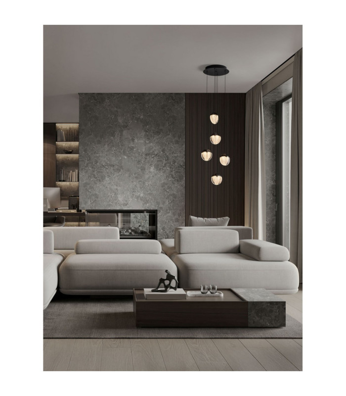 Alicia Cluster Pendant Ceiling Light Sandy Black Chrome Triac Dimmable LED 25W 1878lm 3000K-2