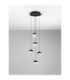 Alicia Cluster Pendant Ceiling Light Sandy Black Chrome Triac Dimmable LED 25W 1878lm 3000K-3