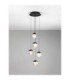 Alicia Cluster Pendant Ceiling Light Sandy Black Chrome Triac Dimmable LED 25W 1878lm 3000K-4