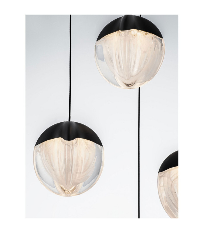 Alicia Cluster Pendant Ceiling Light Sandy Black Chrome Triac Dimmable LED 25W 1878lm 3000K-5